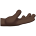 🫴🏿 palm up hand: dark skin tone display on Apple